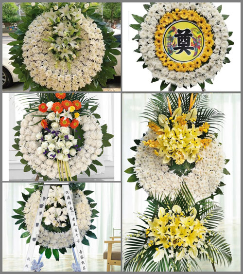 湖南永州祁阳县文明镇岩塘冲村花圈速递